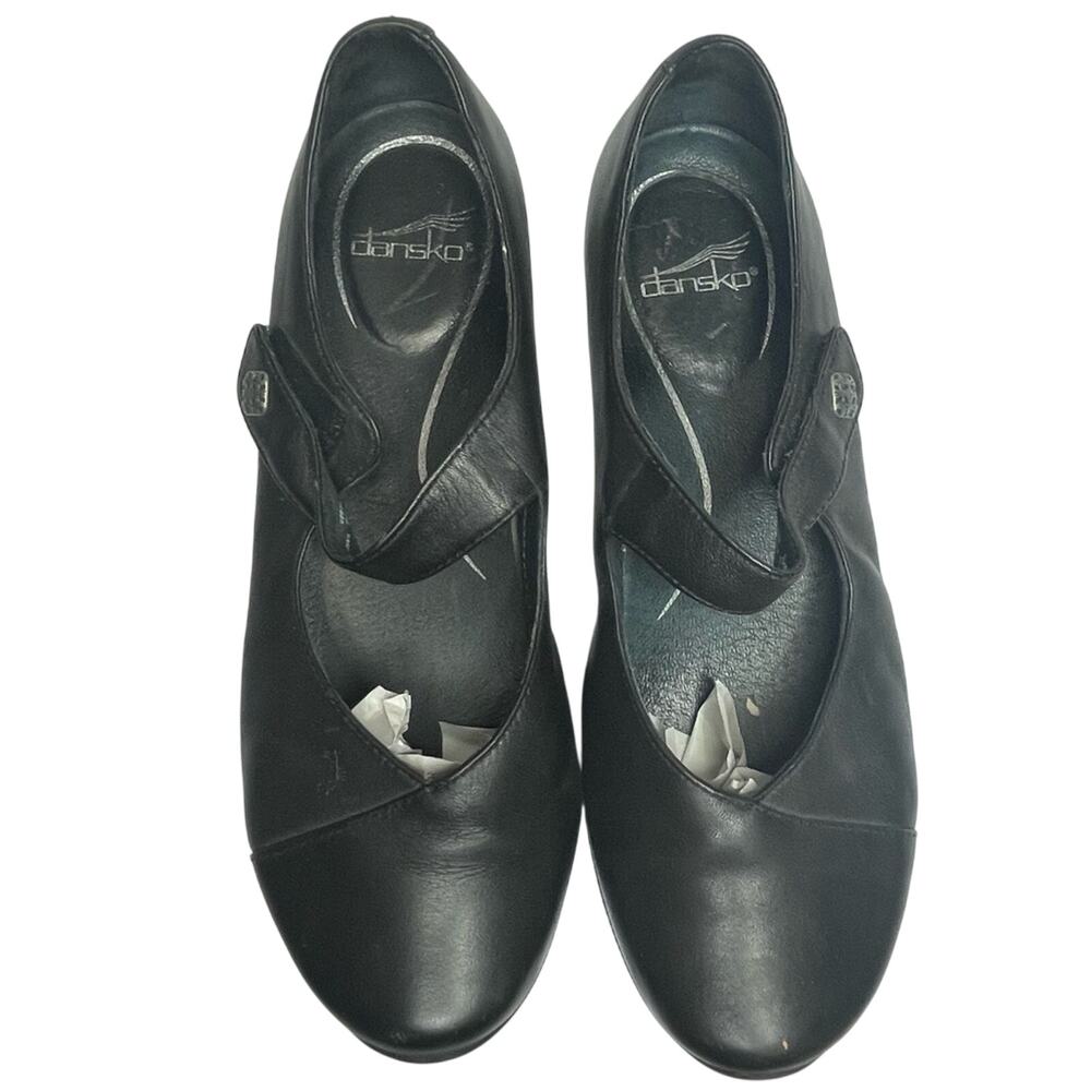 Dansko Opal Black Leather Comfort Mary Jane shoes size 41